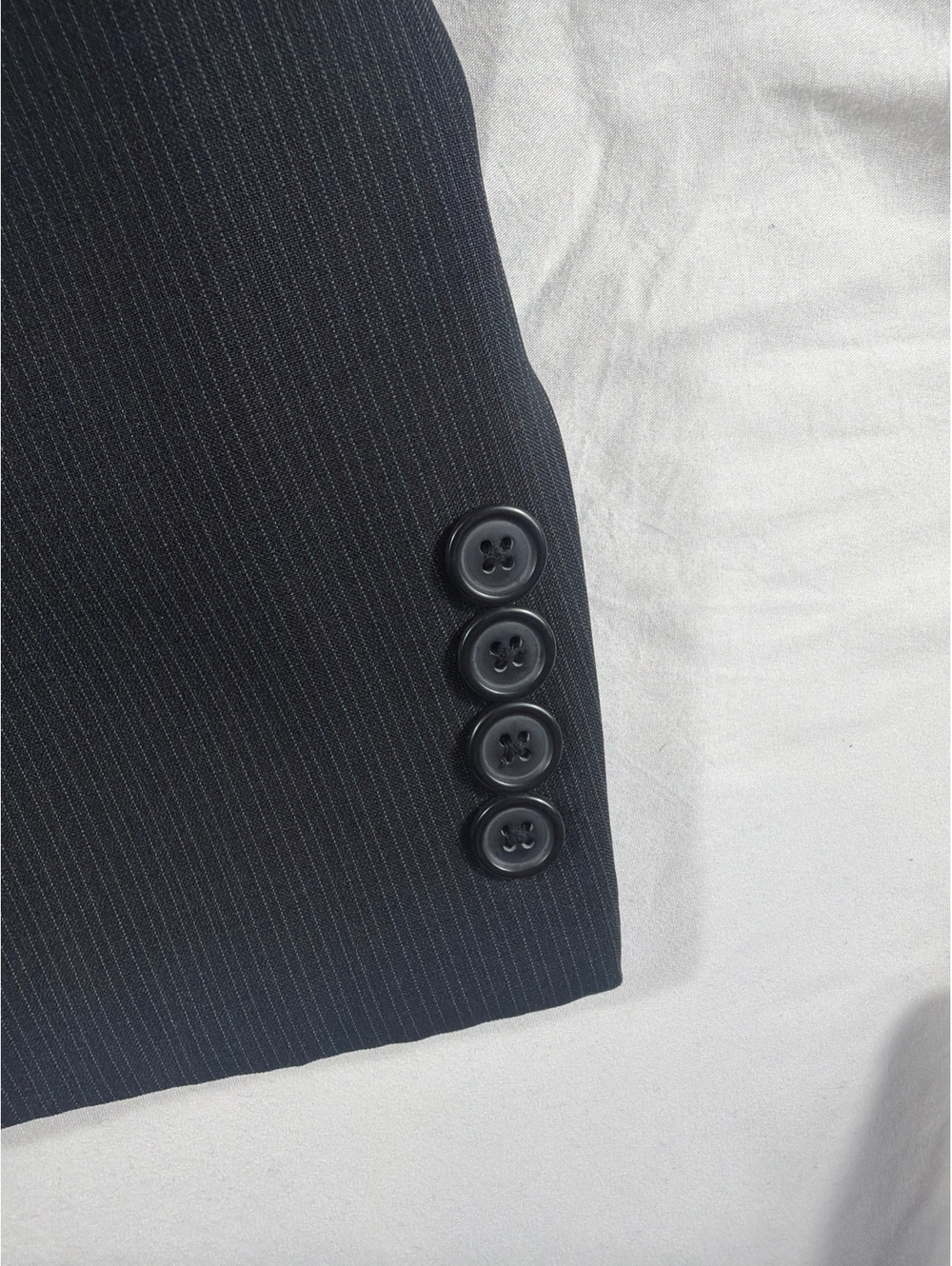 Perry Ellis Men's Dark Pinstripe Suit Jacket M40 REG - Picture 3 of 11